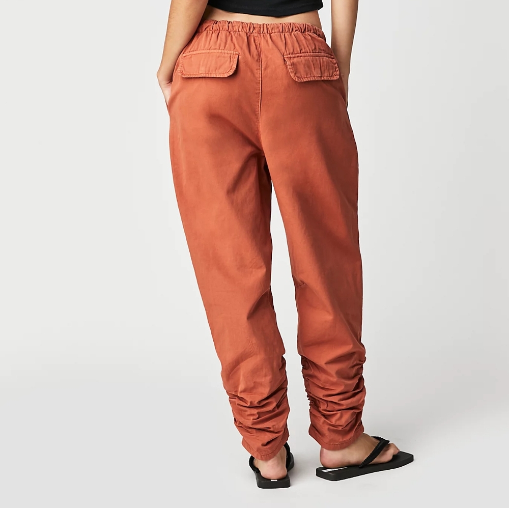 NEW Free People Myrrh Terracotta Orange New Light Parachute Pants S - Picture 3 of 4